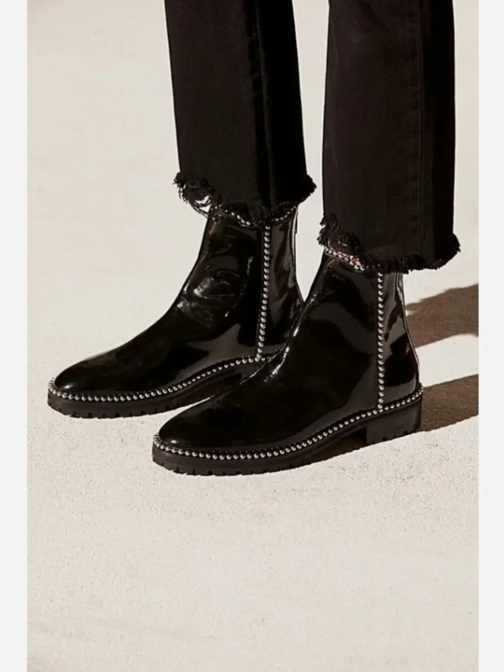 New Free People + Heiress Ball and Chain Ankle Boots size 6 MSRP: $128 Leather